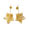 Aretes Flor de Guayacán Dorado