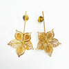Aretes Flor de Guayacán Dorado