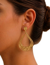 Aretes Gota de Rocío Dorada